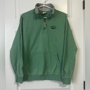 The Black Dog Green 1/4 Zip Sweater Small Cotton
